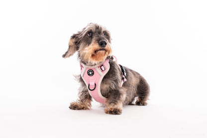 The Pink Herringbone Poo Bag Holder