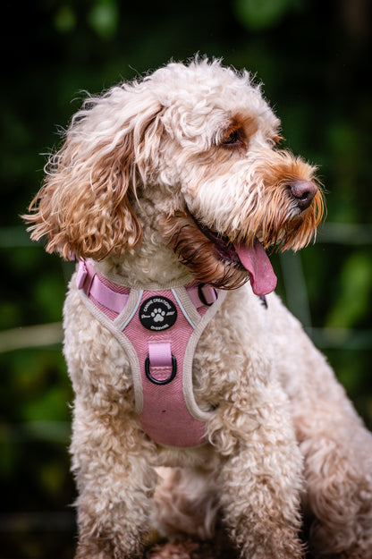 The Pink Herringbone Poo Bag Holder